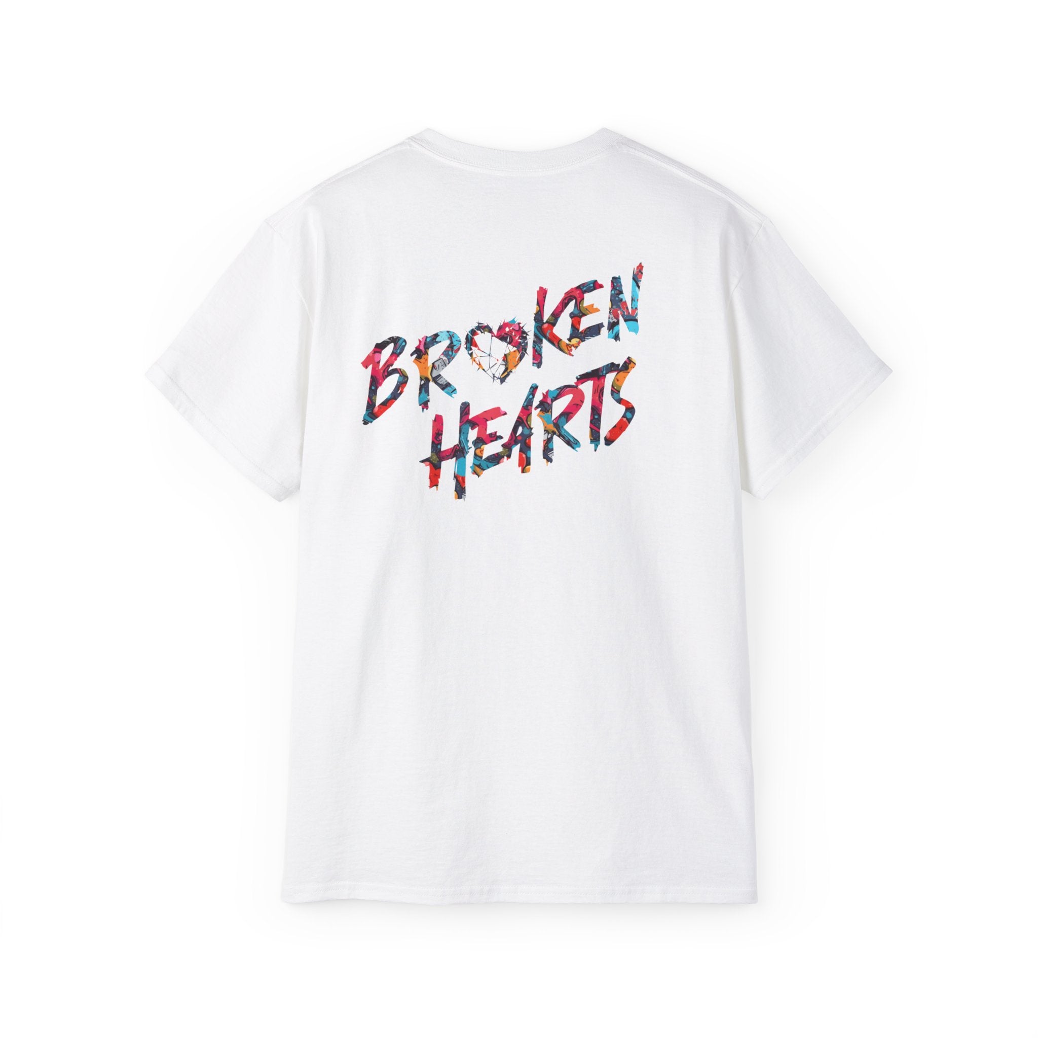 "Broken Hearts Graphic" Cotton T-shirt