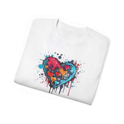 "Broken Hearts Graphic" Cotton T-shirt